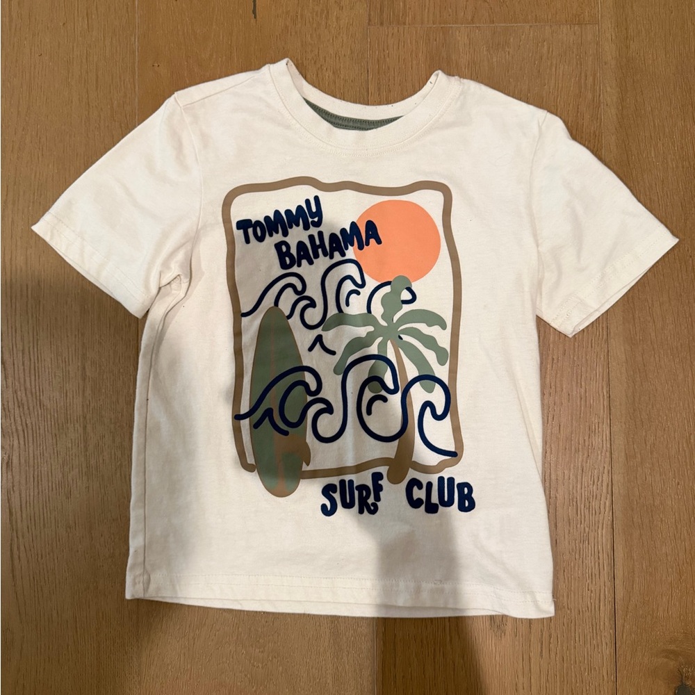 Tommy Bahama Kids Surf Club Tee - Cream and Orange